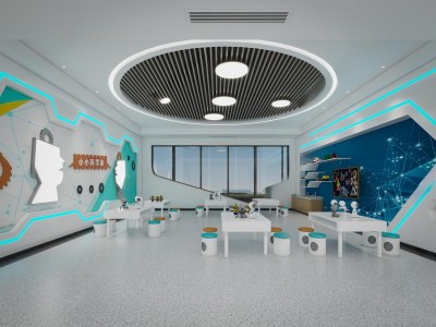现代儿童手工教室3D模型下载
